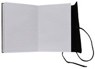 Inside pages of the leather bound wrap journal book