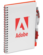Polypro notebooks with ruled paper